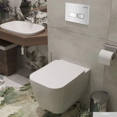 Roxen Cube One Rimless 6 в 1 StounFix Slim 634687 (белое стекло)