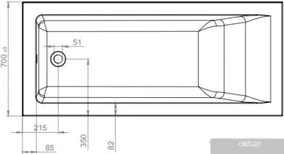 Ванна Astra-Form Нейт 160x70