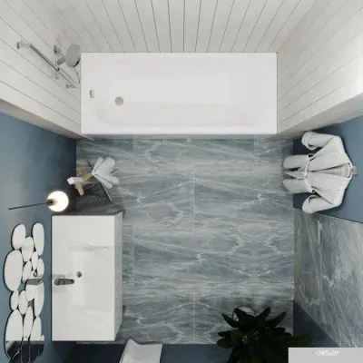 Ванна 1AcReal Дюна 160х70 (с ножками)