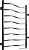 Полотенцесушитель Ростела Мелодия боковое подключение 1 11 перекладин 50x120 см