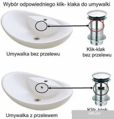 Сифон Rea Хром с клапаном Klik-Klak (без перелива)