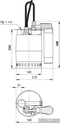 Насос Grundfos Unilift KP 350 AV 1
