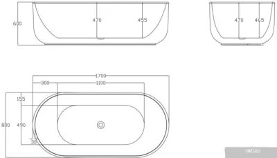 Ванна BelBagno BB401 170x80