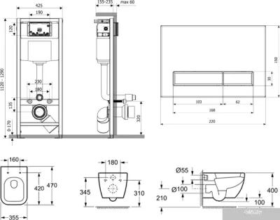 Унитаз Lavinia Boho Relfix One Compacto 7 в 1 87040062 (хром пластик)