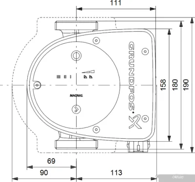 Насос Grundfos Magna1 32-100
