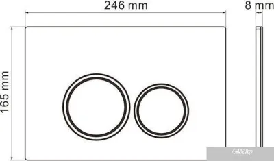 Roxen Antares Bidet в комплекте с инсталляцией StounFix Slim 6 в 1 906342 (кнопка: черный матовый)
