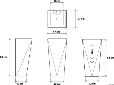 Умывальник Rea Monte (белый)