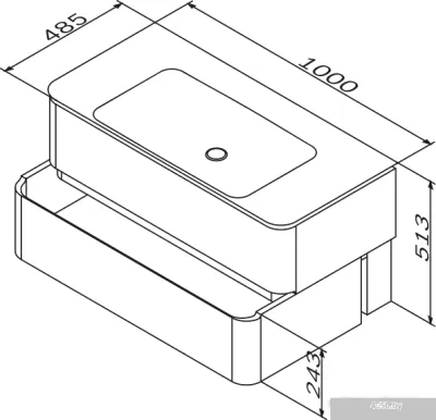 AM.PM Тумба под умывальник Sensation 100 M30FHX1002WG (белый)