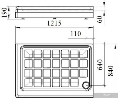 Душевой поддон Radomir 122x84 1-11-0-2-0-012