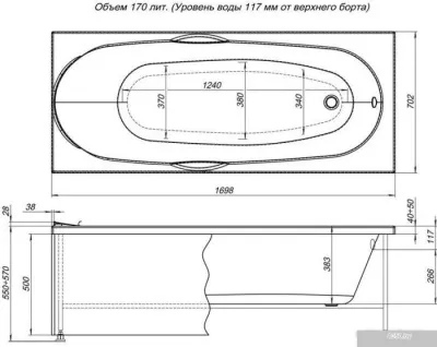 Экран под ванну Aquanet Dali 170 (белый)