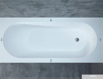 Ванна Salini Ornella Kit 180x80 102422M (S-Stone, матовый)