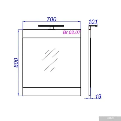 Aqwella Зеркало Бриг Br.02.07/W