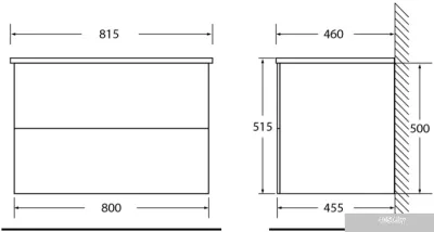 BelBagno Тумба под умывальник Etna-800-2C-SO-RW-P (rovere moro)