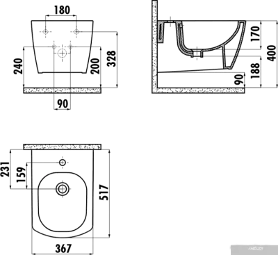 Биде Creavit EG510-00CB00E-0000