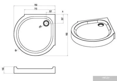 Душевой поддон AM.PM Like Round 95 W83T-333-095W