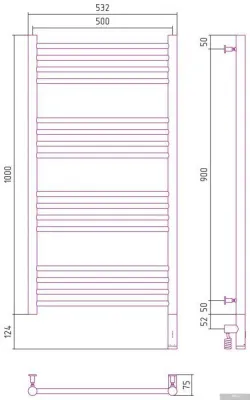 Сунержа Богема 3.0 прямая 1000х500 МЭМ правый 30-5805-1050