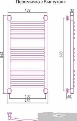 Полотенцесушитель Сунержа Богема+ 1000x400 00-0221-8040