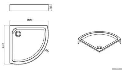 Душевой поддон AM.PM Like Solo Slide W83T-315-090W