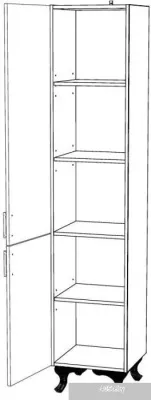 Garda Шкаф-пенал Alba-23 40 без корзины (левый, белый)