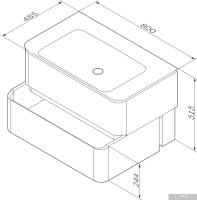 AM.PM Тумба под умывальник Sensation [M30FHX0802WG]