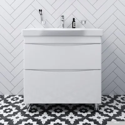 AM.PM Тумба с умывальником Like M80FSX0802WG + M80WCC0802WG