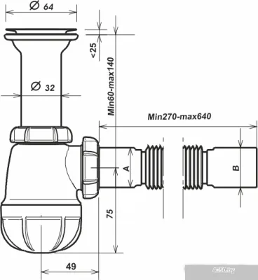 Сифон Aquant S2015-35