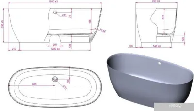 Ванна Astra-Form Атрия 170x75