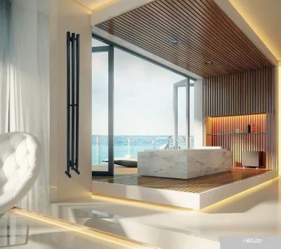 Полотенцесушитель Ростела Слим 1/2 3 перекладины 12x150 см (черный)