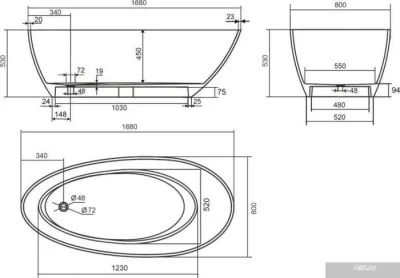 Aqua de Marco Calipso 168x79 1170WCAL