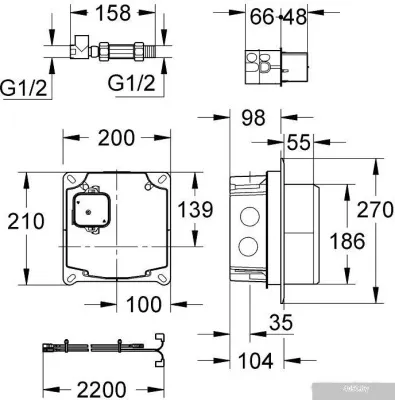 Переключатель режимов Grohe Набор коробов для инфракрасной электроники [36264000]