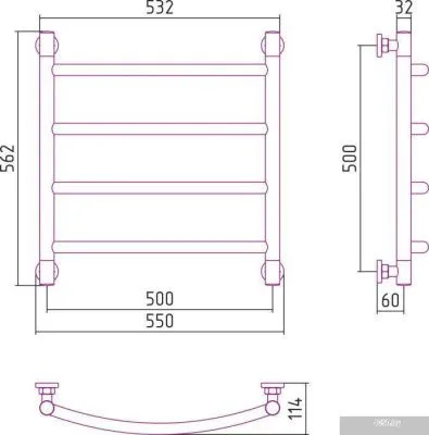 Полотенцесушитель Сунержа Галант+ 500x500 00-0200-5050
