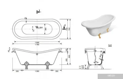 Эстет Boston 180x74 Silk ФР-00014525