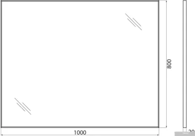 BelBagno Зеркало SPC-AL-1000-800