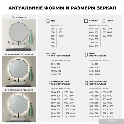 Wellsee Зеркало с фронтальной LED-подсветкой 7 Rays' Spectrum 172201110, 60 х 40 см (с сенсором и ре