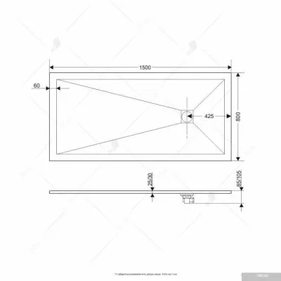 Душевой поддон RGW ST-0158W 16152815-01 80x150