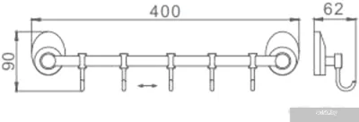 Крючок для ванны Ledeme L3315-5