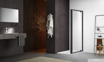 Aquatek AQ ARI PI 09020BL 90x200 (черный/прозрачное стекло)