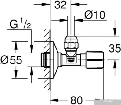 Grohe Угловой вентиль 1/2 22039000