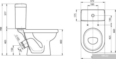 Унитаз Santeri Визит Стандарт [1.P405.3.S00.00B.F]