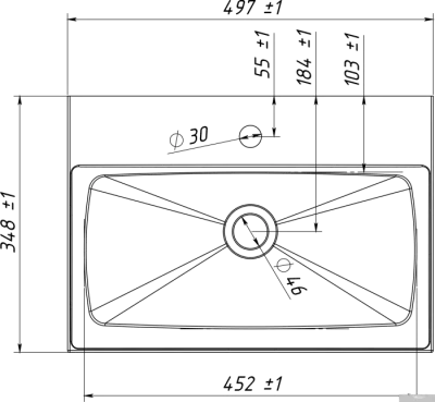 Умывальник Belux Порто ПО 500