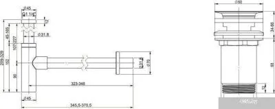 Wellsee Drainage System 182119004 (сифон, выпуск, хром)