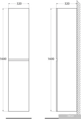 BelBagno Шкаф-пенал Albano-1600-2A-SC-BL-P