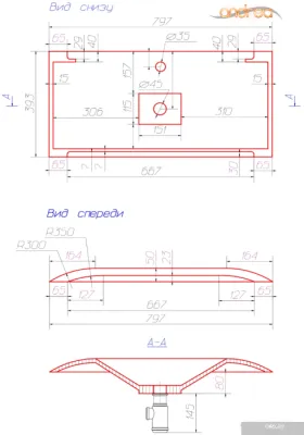 Умывальник Andrea Neon 800