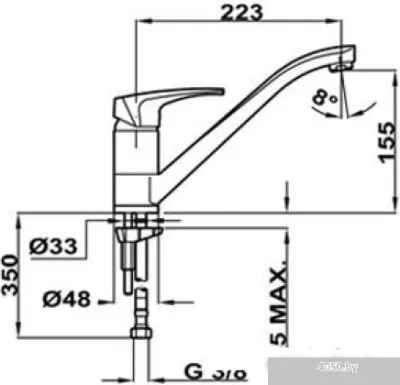 Смеситель TEKA MB2 L MS1 (черный)