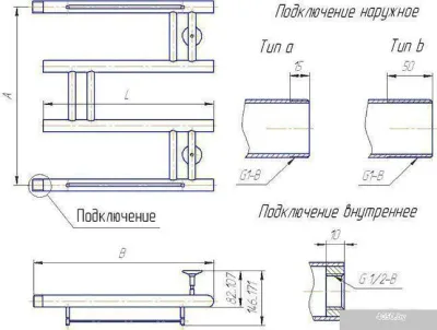Полотенцесушитель Gloss & Reiter Модерн М3 50х70