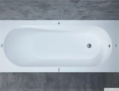 Ванна Salini Ornella 180x80 102312M (S-Sense, матовый)