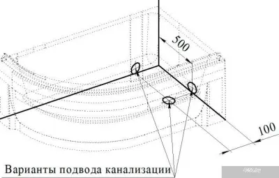 Душевой поддон Radomir 118x78 1-11-0-1-0-009