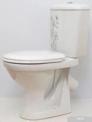 Унитаз Оскольская керамика Радуга (цветы)