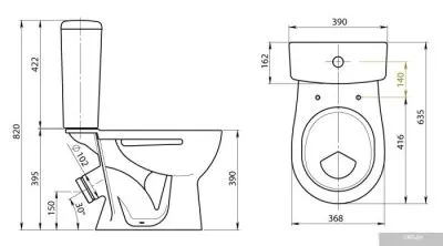 Унитаз Santeri Орион крап салатовый [1.P400.8.S02.00B.F]