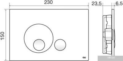 Панель смыва OLI Globe 152950 (глянцевый хром)